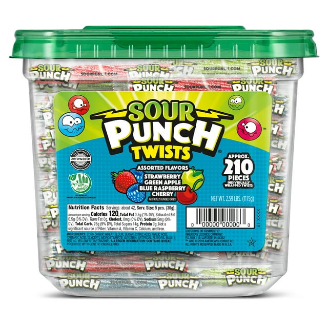 Sour punch straws