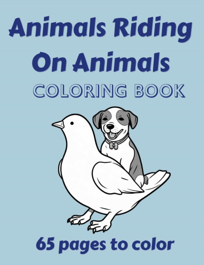 animals riding animals coloring book
