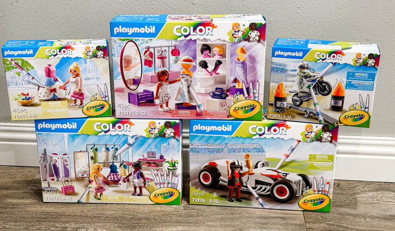 PLAYMOBIL Color with CRAYOLA: Fun Indoor Winter Activity (+ Giveaway!).