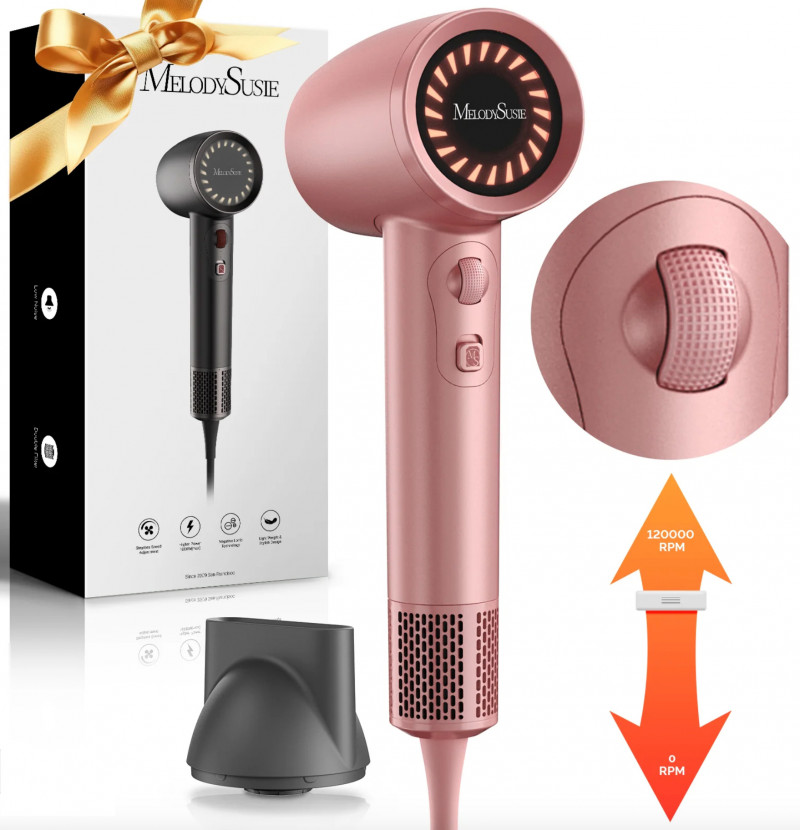 MelodySusie Professional Portable Ionic Hair Dryer
