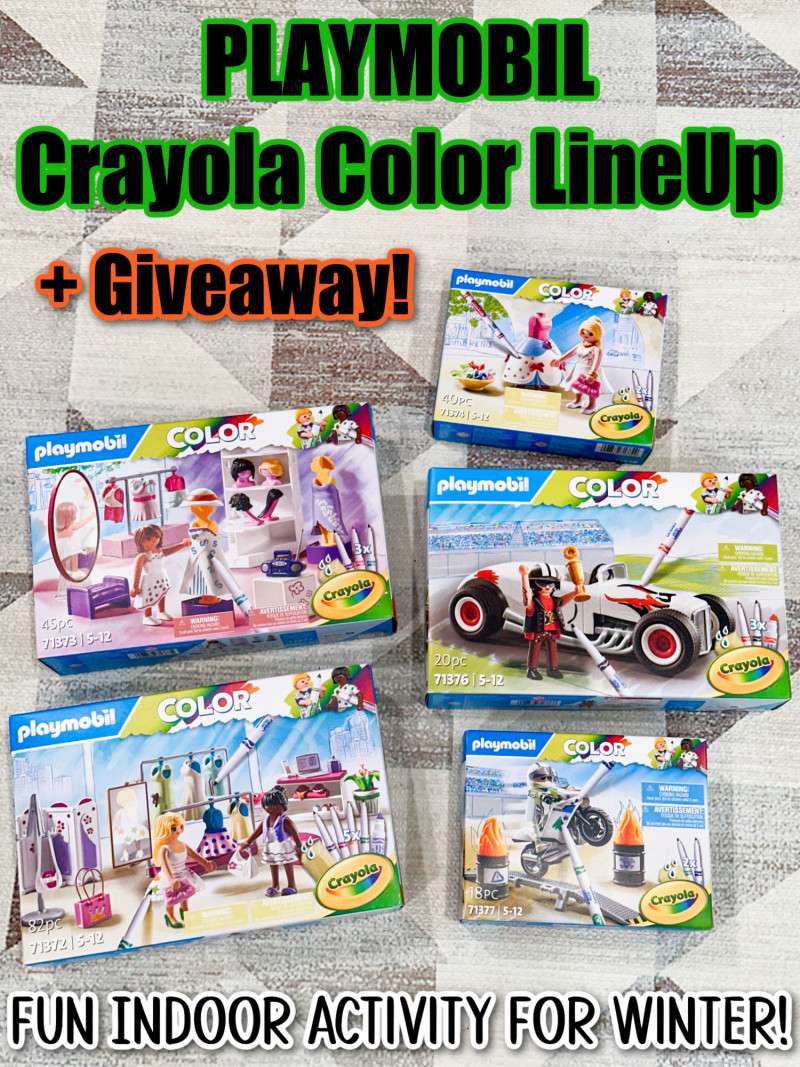 PLAYMOBIL Color with CRAYOLA: Fun Indoor Winter Activity (+ Giveaway!).