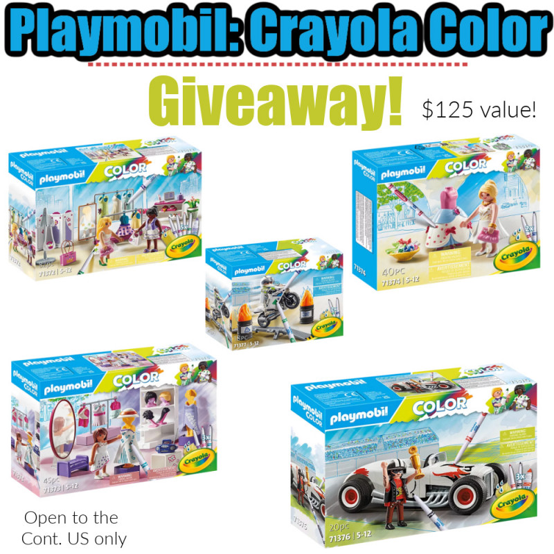 PLAYMOBIL Color with CRAYOLA: Fun Indoor Winter Activity (+ Giveaway!).
