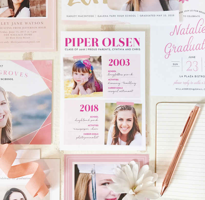 graduation photo invites