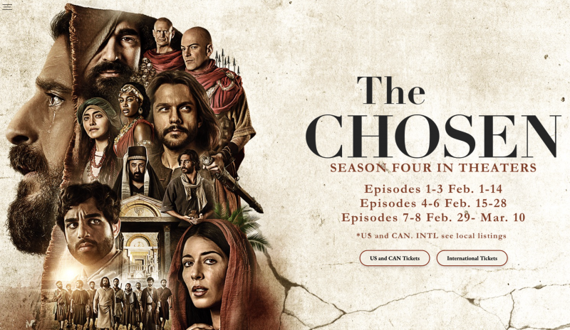 Season 4 of THE CHOSEN in theaters starting 2/1!