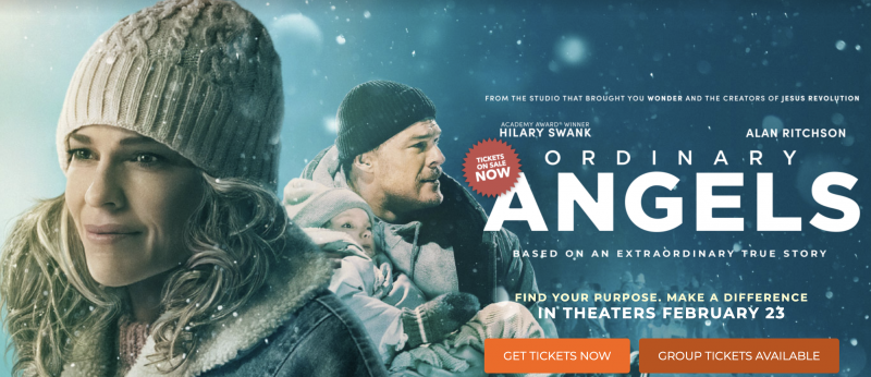 Get Your Tickets To Ordinary Angels (In Theaters February 23rd!) + Amazon Gift Card
