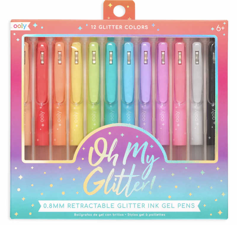 Oh My Glitter! Retractable Gel Pens - Set of 12