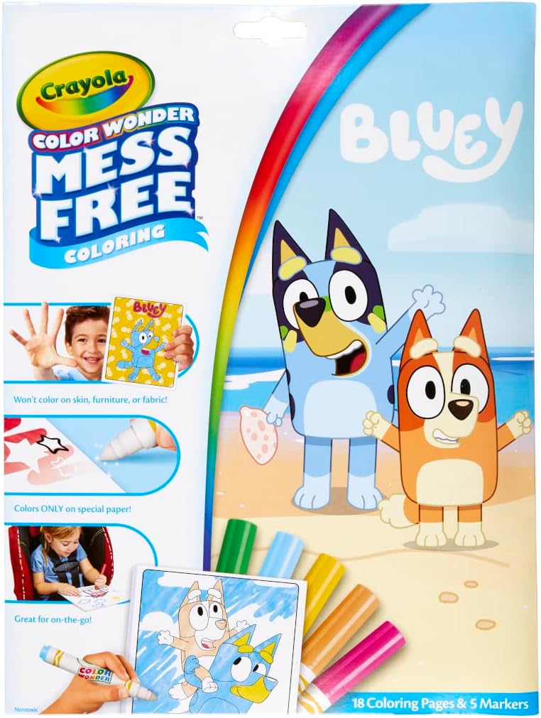Crayola Bluey Color Wonder, 18 Bluey Coloring Pages