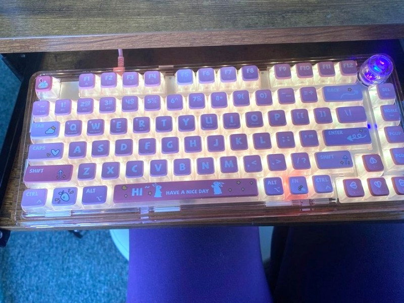  Leobog k81 pink bunny keyboard