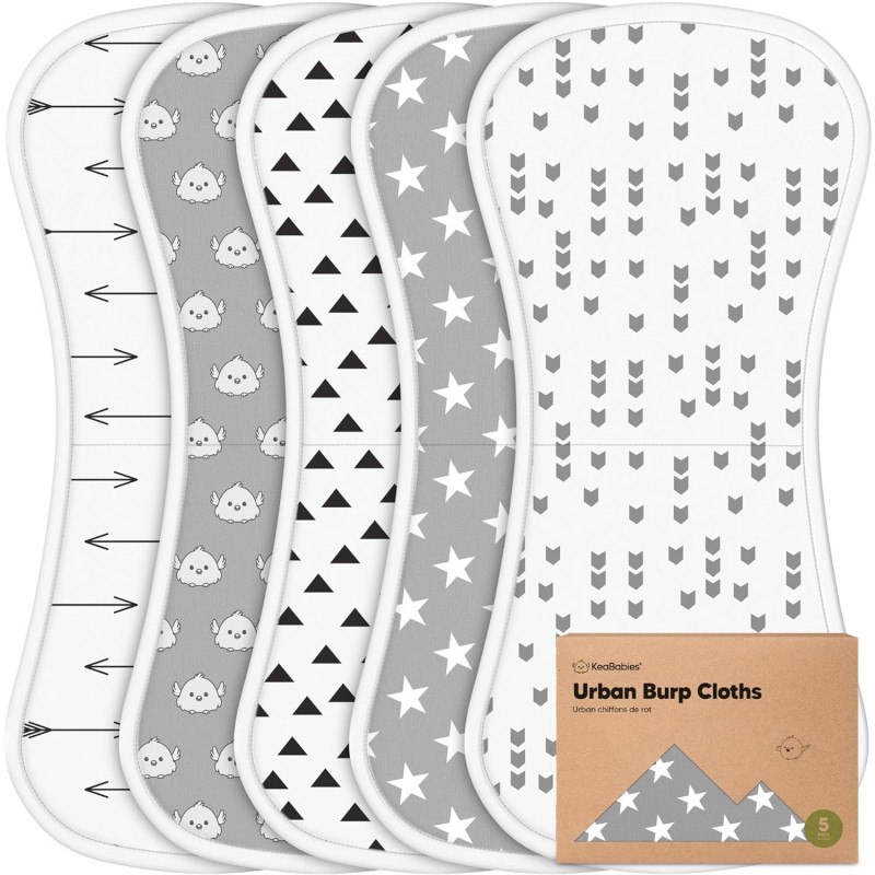 Organic Urban Burp Cloths- KeaBabies
