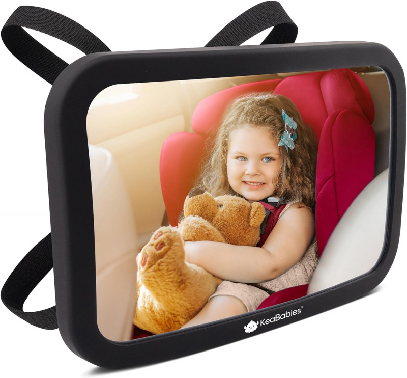 Large Shatterproof Baby Car Mirror- KeaBabies