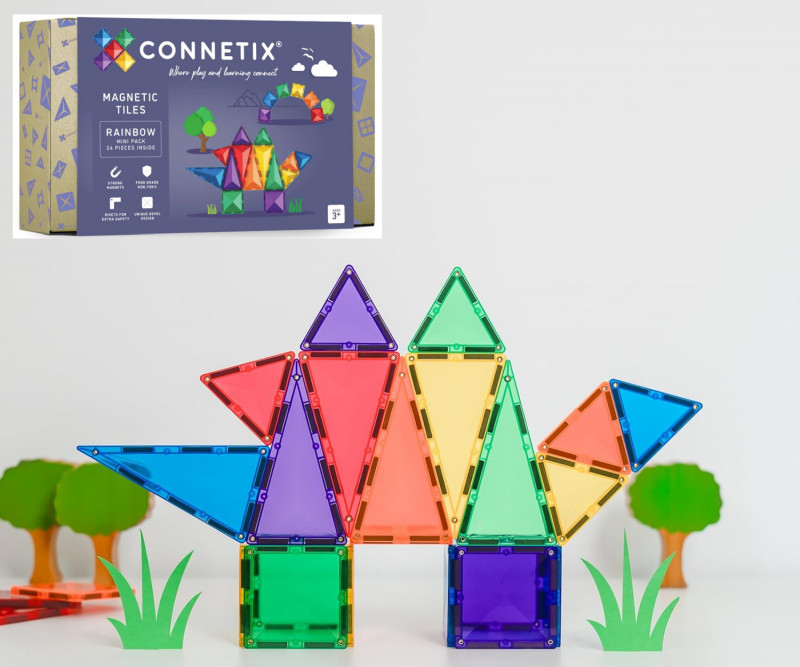 CONNETIX Rainbow Mini Pack, 24 Pieces.