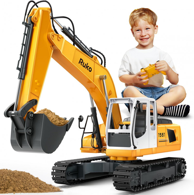 Ruko 1561 RC Excavator 3 in 1 Construction Toys.