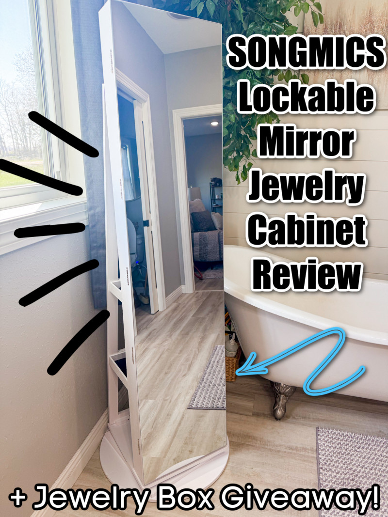 SONGMICS Lockable Mirror Jewelry Cabinet Review (+ Jewelry Box Giveaway!).