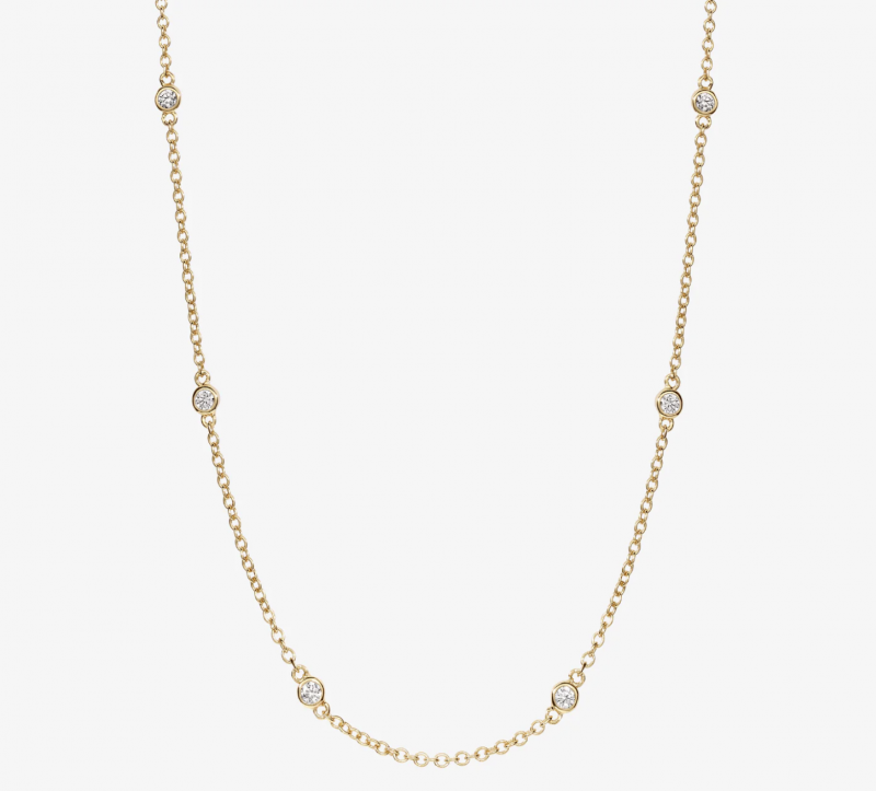 V Coterie Multi Bezel Set Necklace.