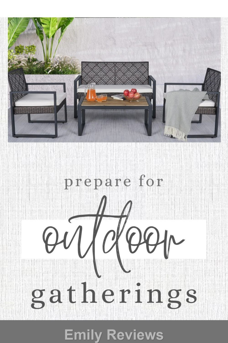 Comhoma, Patio Furniture, Wrap-Around-Porch, Farmhouse, Outdoor Entertainment, Conversation Set, Family Time