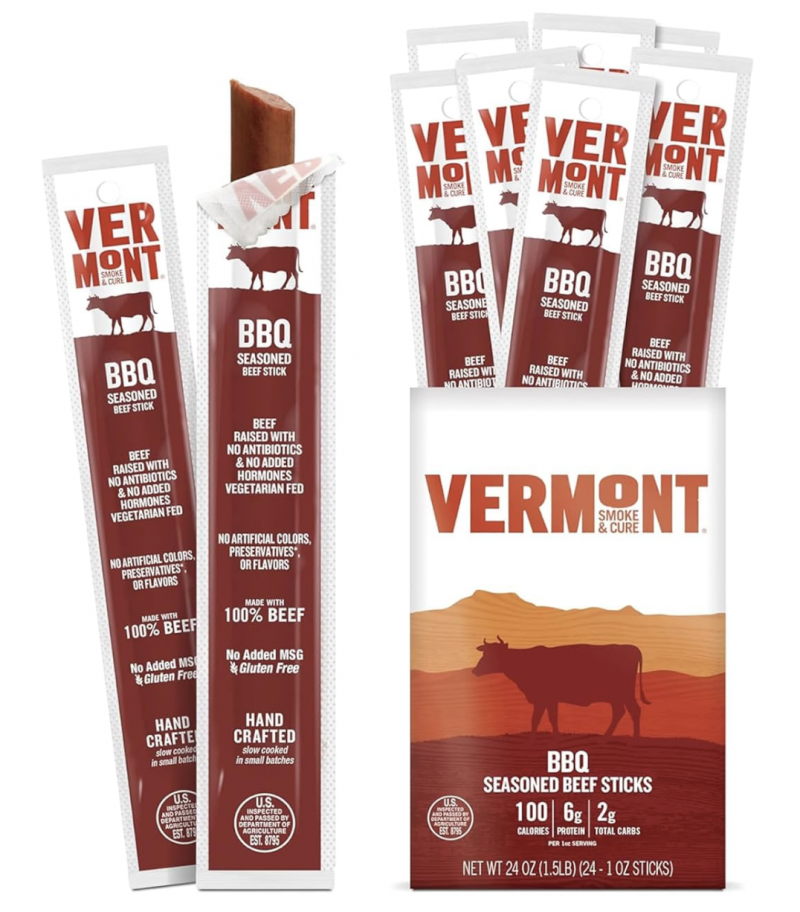 Snack Sticks by Vermont Smoke & Cure – BBQ Seasoned – Beef.
