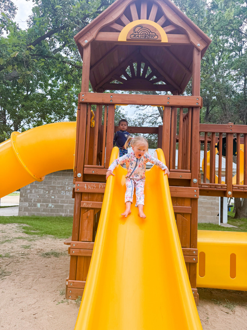 Beat the Heat: Fun Games, Toys, Accessories, & Ideas for Hot Summer Days. Kids on a playground.