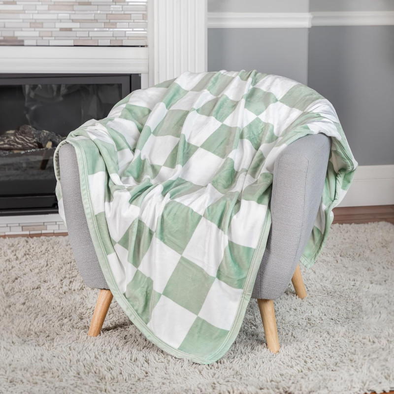 Outrageously Soft Checkered Throw Blanket.
