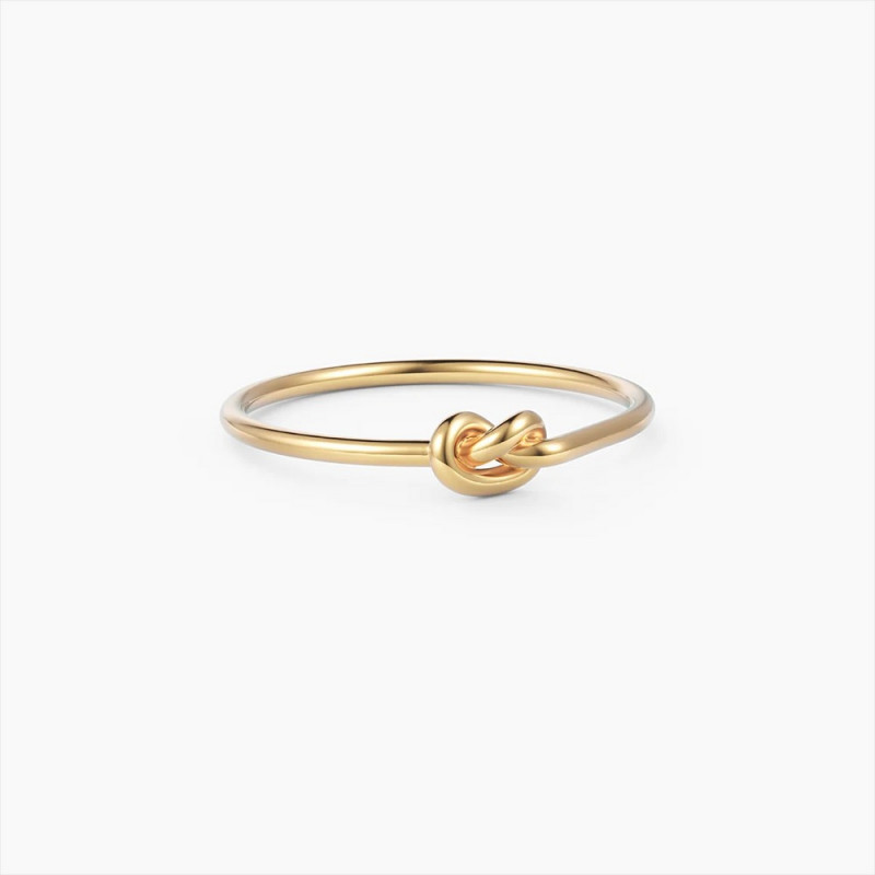 Enea gold knot ring