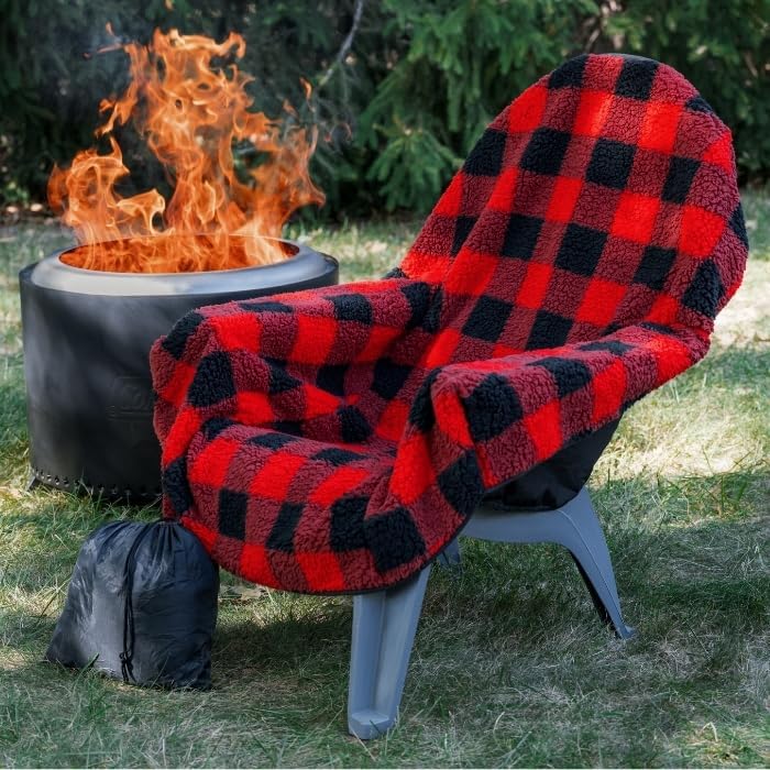 CITYBONFIRES The Chair Blanket™ Reversible Waterproof with Sherpa Lining.
