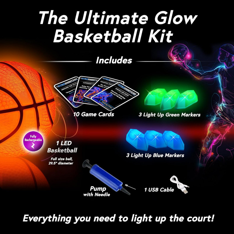 Light Up Basketball Set: Starshooters.