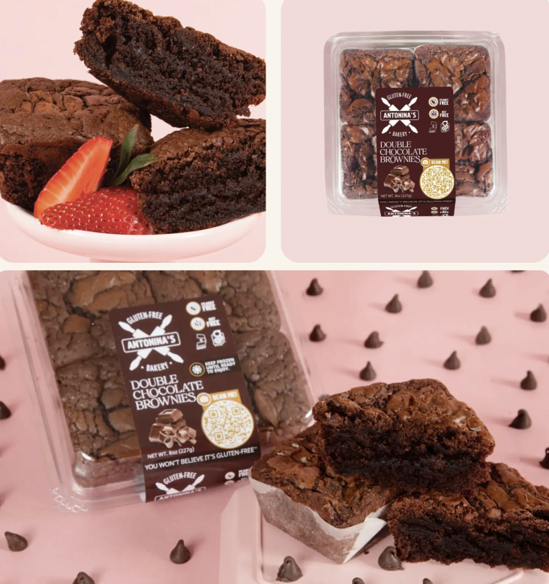 Antoninas Gluten Free Bakery - DOUBLE CHOCOLATE BROWNIES.