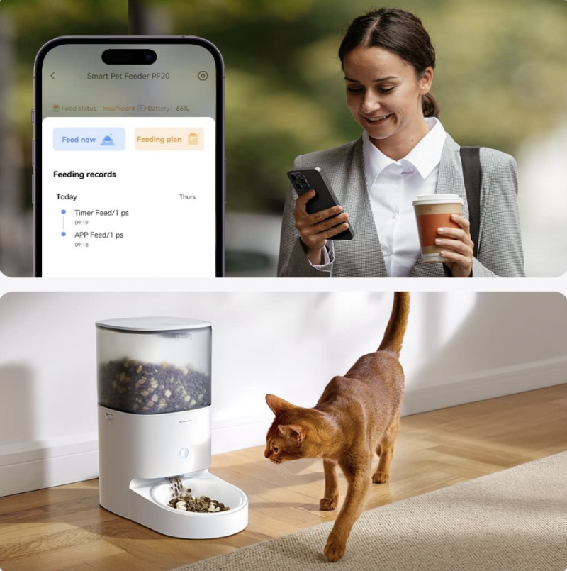 Homerunpet Smart Automatic Cat Feeder.