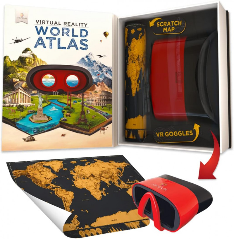 Abacus Brands Deluxe Virtual Reality Gift Set World Atlas.