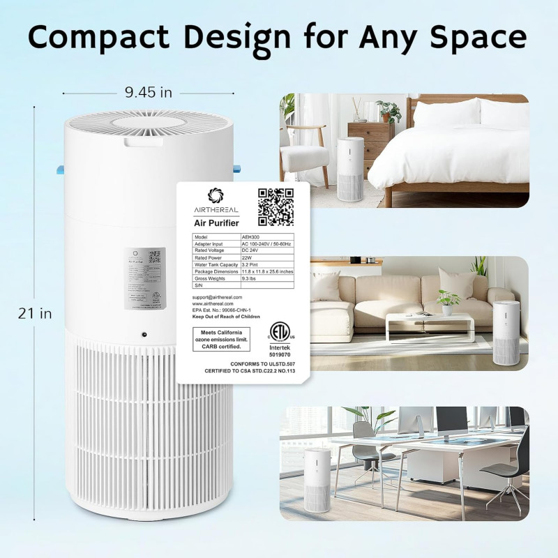 Airthereal 2-in-1 Air Purifier and Humidifier Combo.