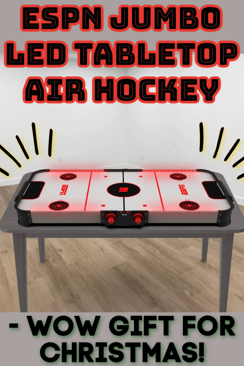 ESPN Jumbo LED Tabletop Air Hockey - WOW Gift For Christmas!