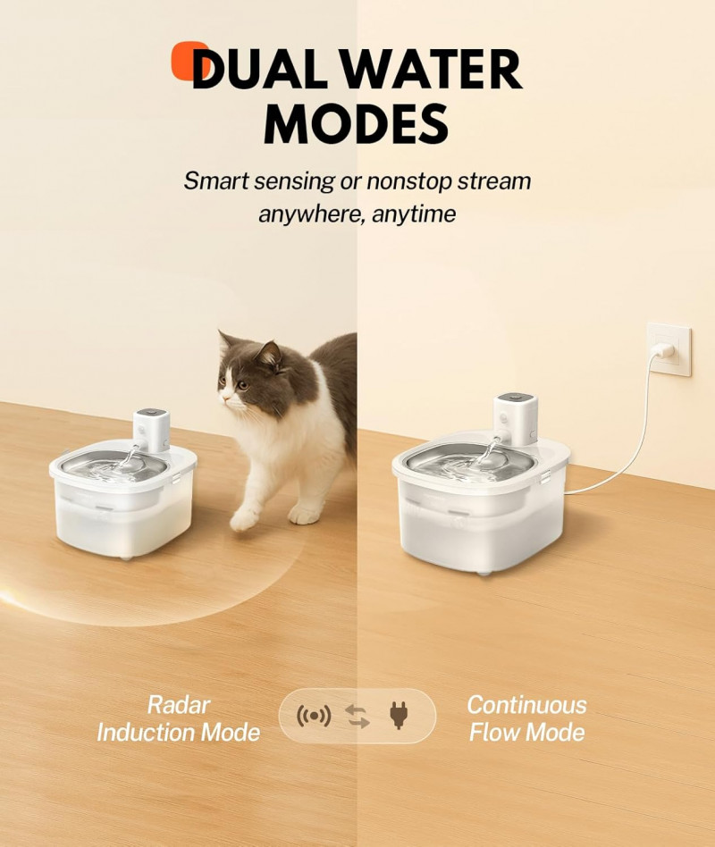 Homerunpet Wireless Pet Water Fountain.
