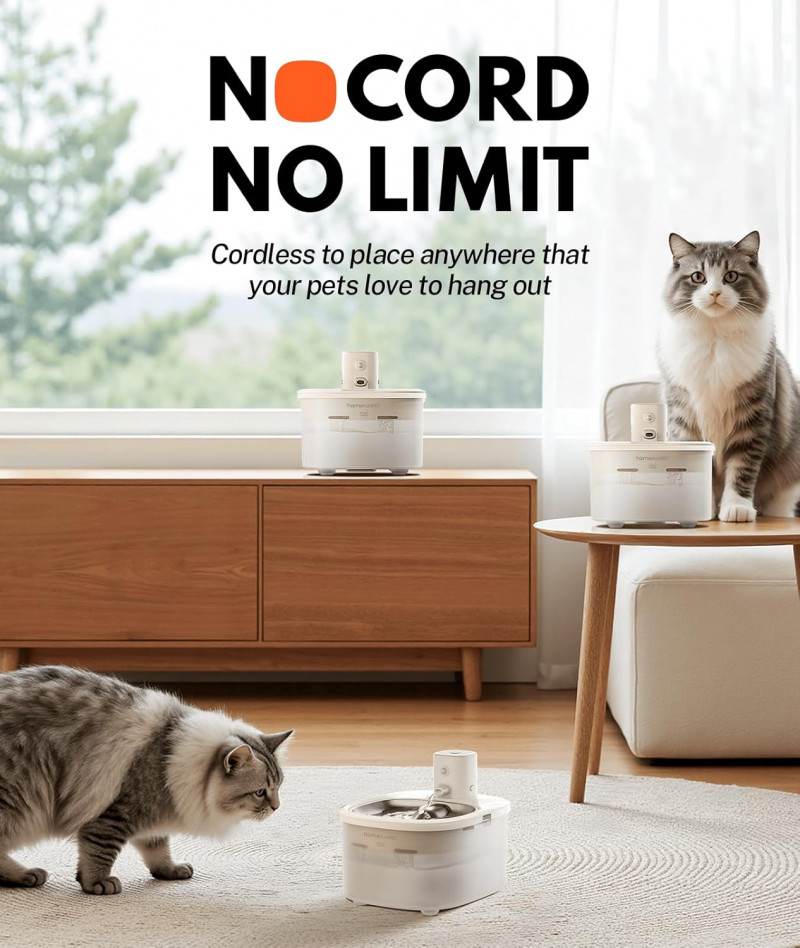 Homerunpet Wireless Pet Water Fountain.