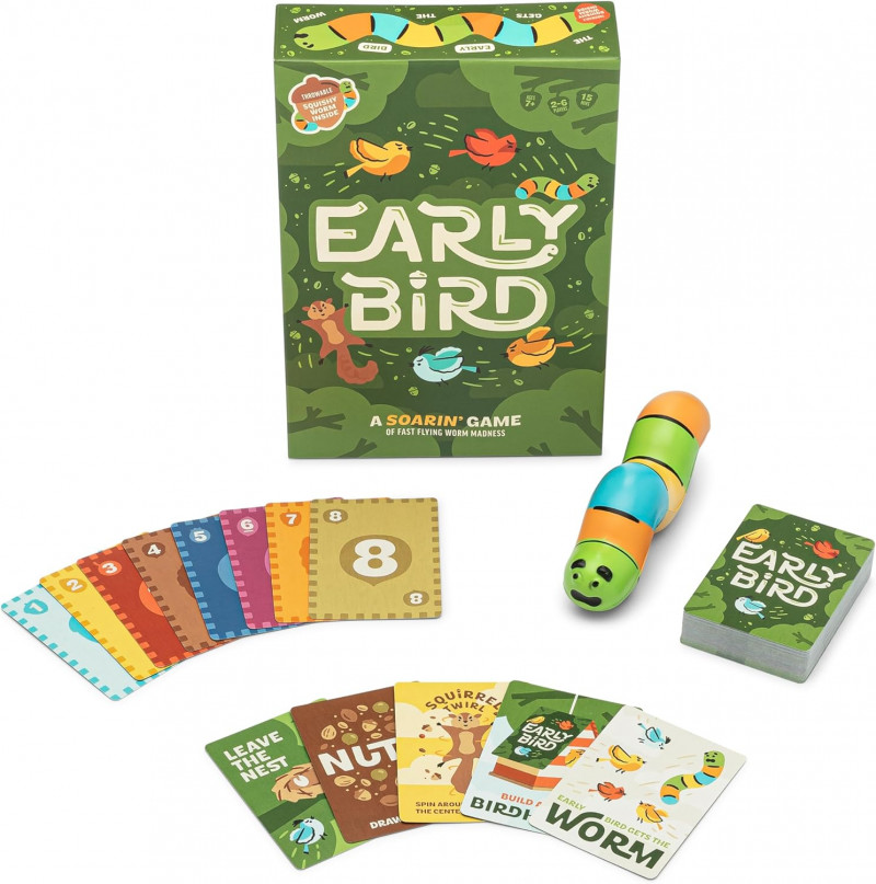Hootenanny Games Early Bird Game for family game night.
