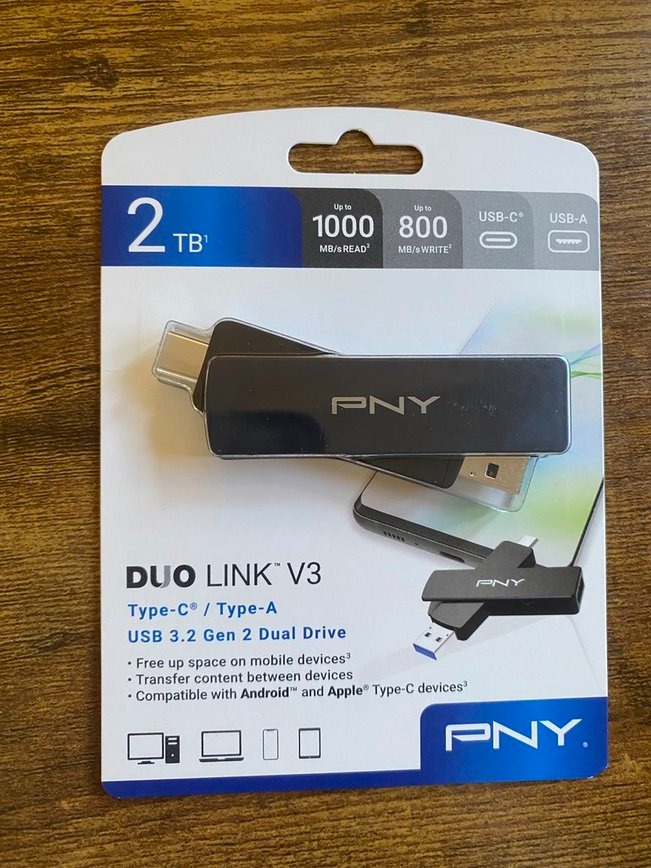 PNY DUO LINK™ V3 USB 3.2 Gen 2 Type-C® OTG Flash Drive review