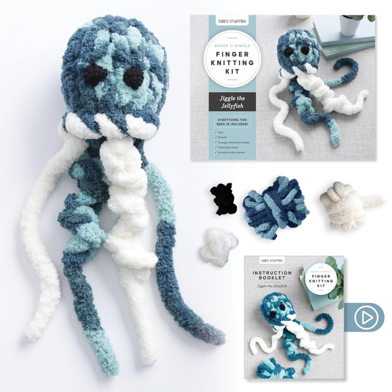 super simple finger knitting 