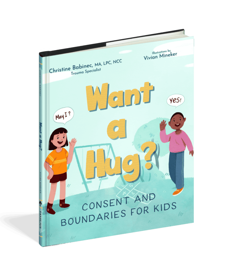Want a hug? Book on consent and boundaries for kids