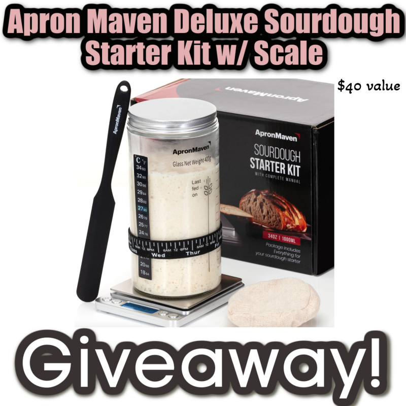 Apron Maven Deluxe Sourdough Starter Kit with Scale Giveaway.