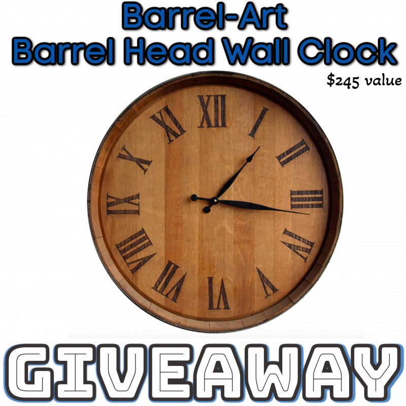 Barrel-Art: Barrel Head Wall Clock Review + Giveaway.