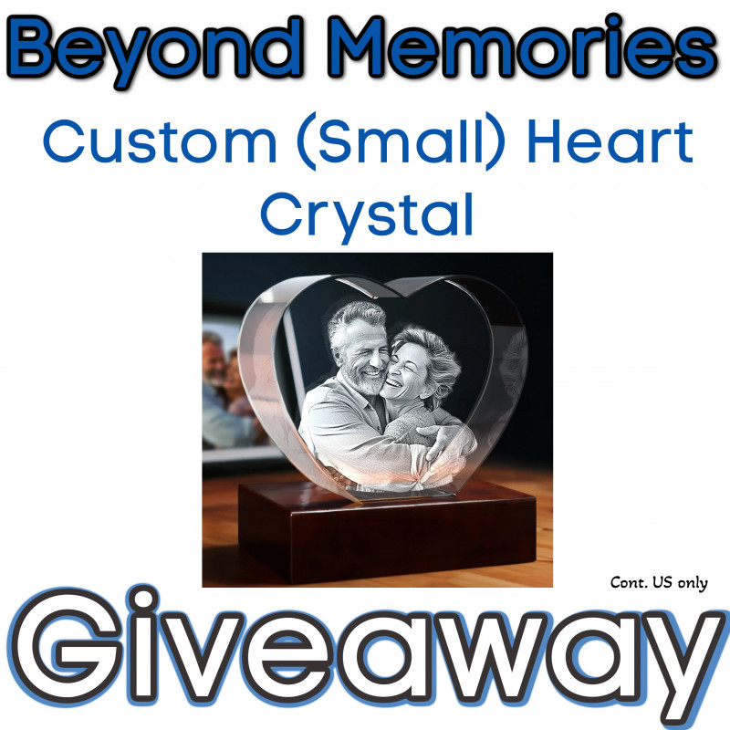 Beyond Memories: 3D Photo Engraving Crystal Keepsake – Heart Giveaway!