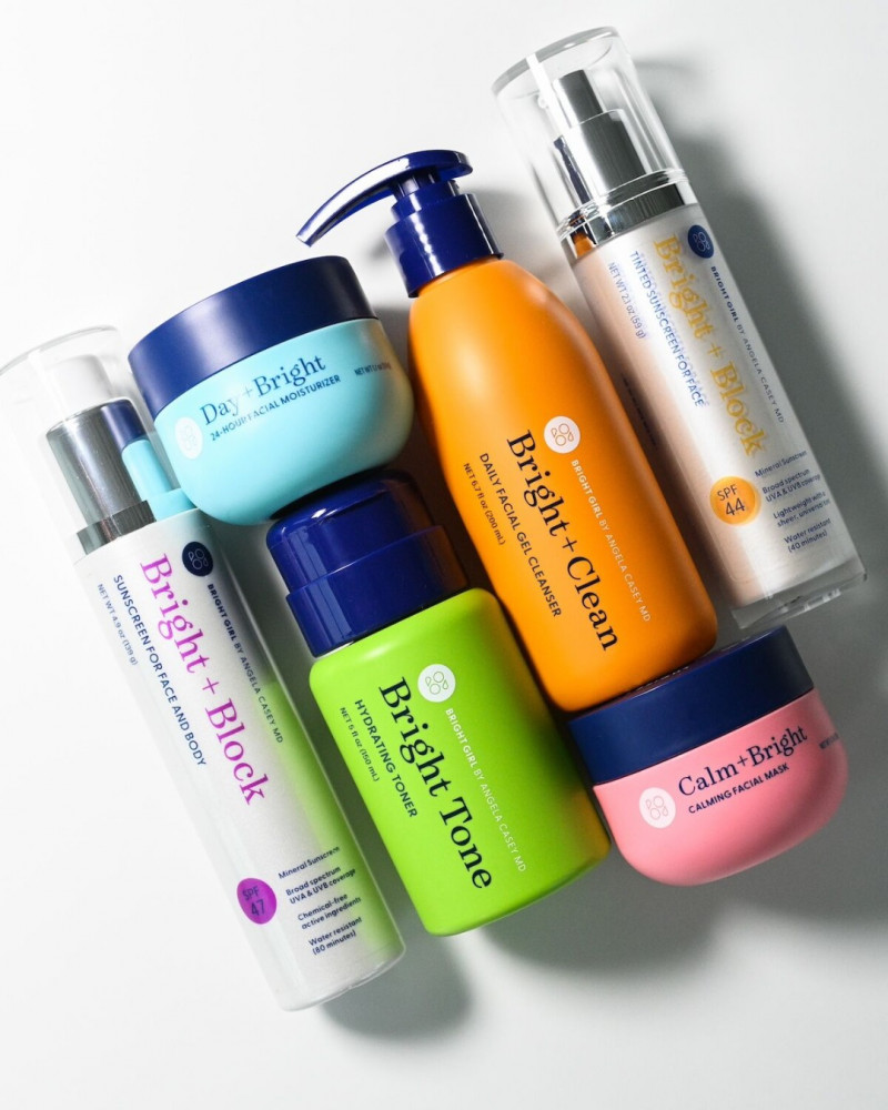 Bright Girl skincare set.