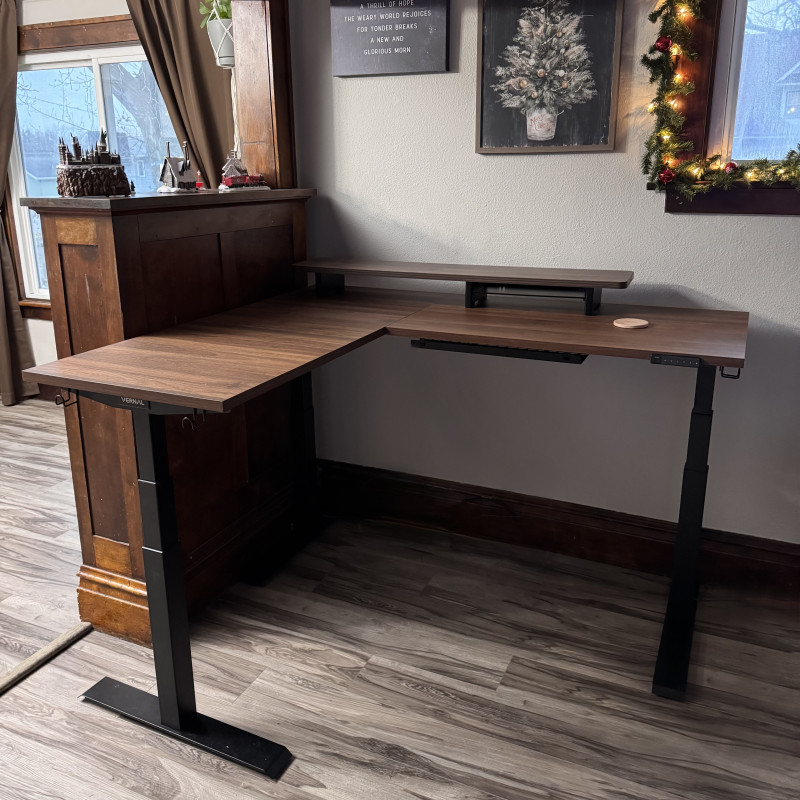 vernal l-shaped standing desk