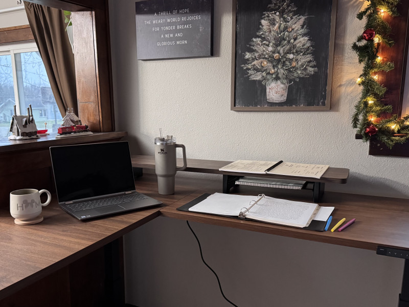 vernal l-shaped standing desk
