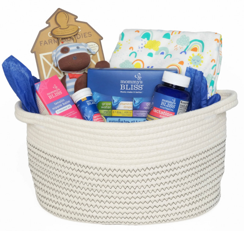 Mommy's Bliss Baby Shower Gift Basket.