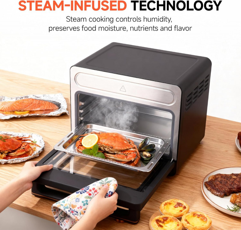 OUNIN 24L Steam and Air Fryer Combo Countertop Oven.