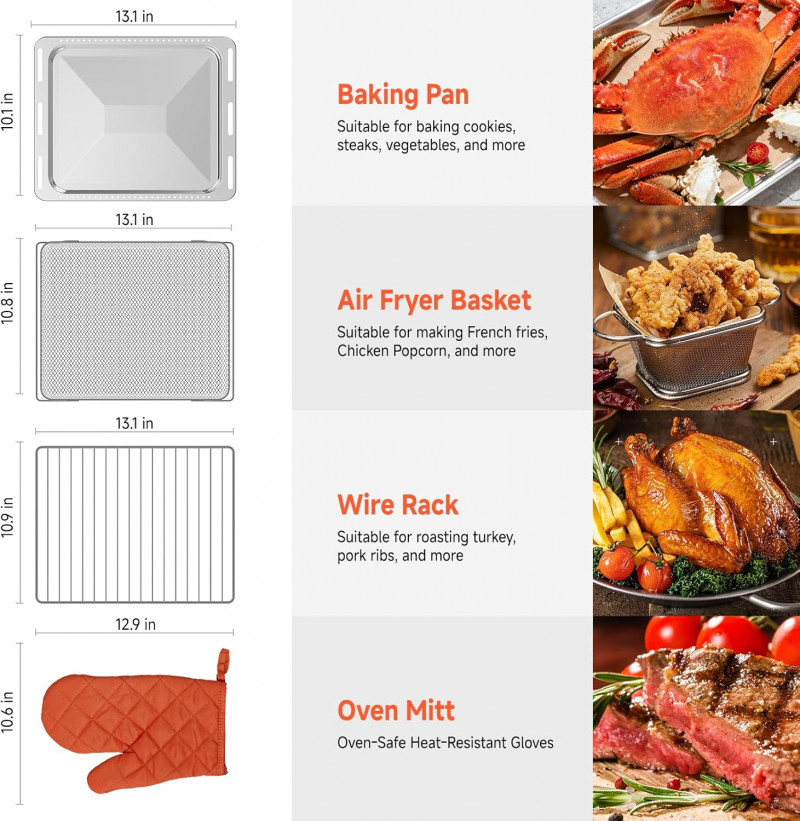 OUNIN 24L Steam and Air Fryer Combo Countertop Oven.