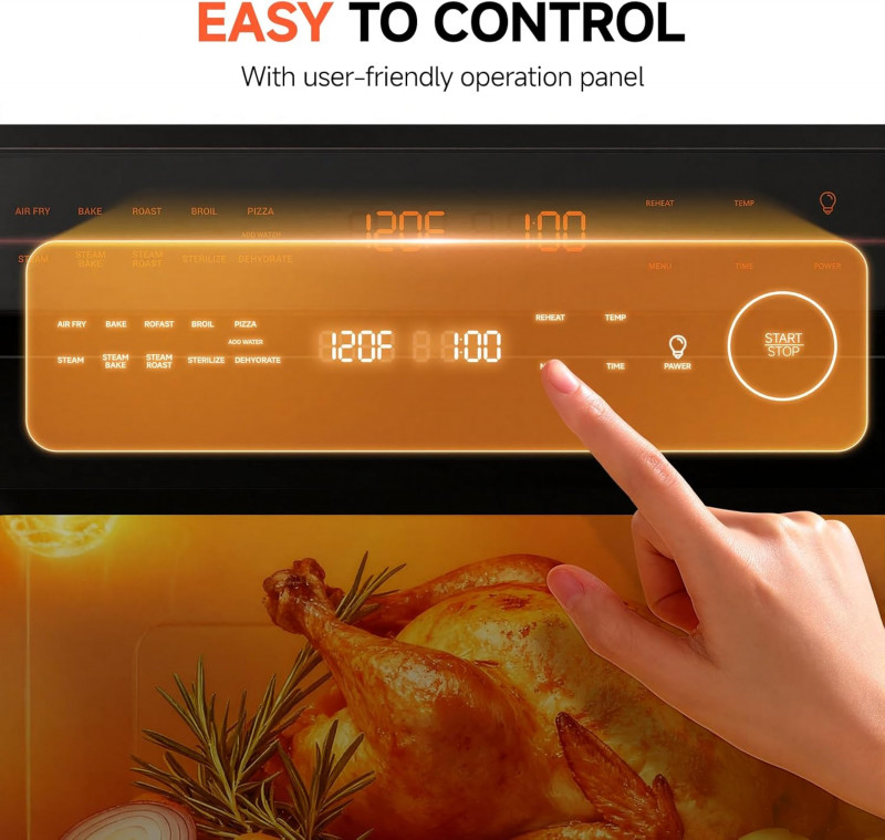 OUNIN 24L Steam and Air Fryer Combo Countertop Oven.