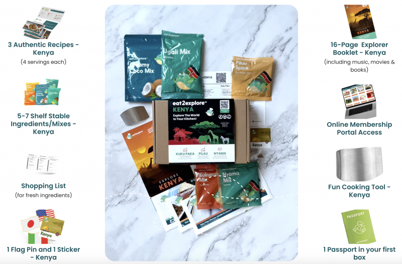 Eat2Explore explore KENYA Cooking Box.