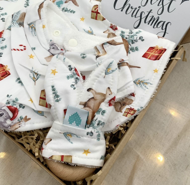 My Little Love Heart Handmade Newborn Baby Gift – Aussie Christmas Animals.