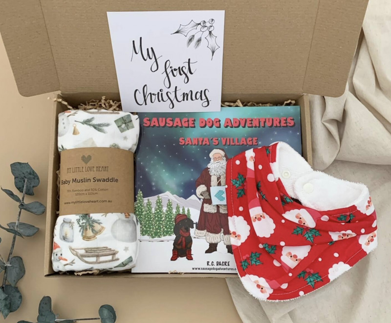 My Little Love Heart Santa Baby Christmas Hamper.