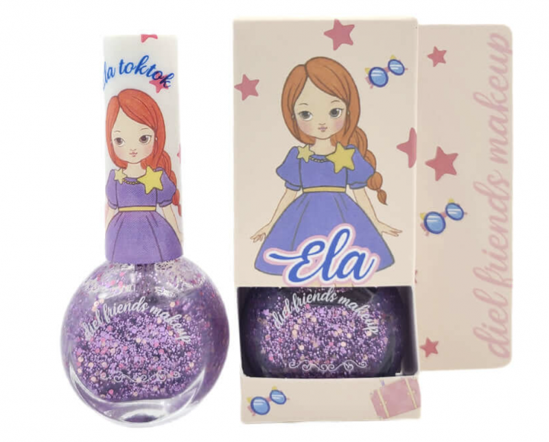 Diel Friends Ela violet water nail polish.